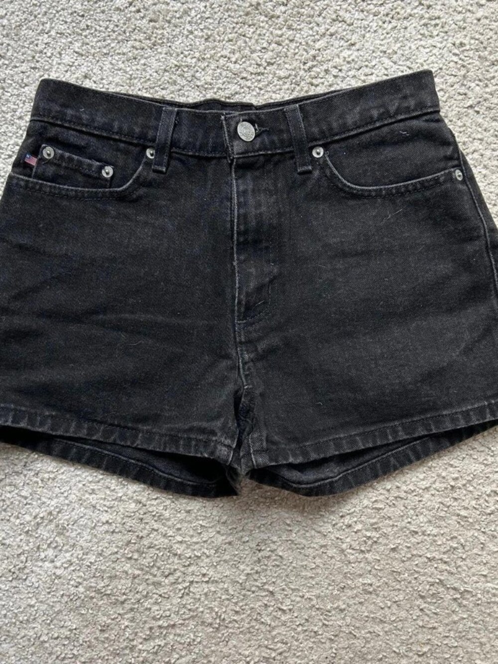 Polo Black High Waisted Jean Shorts sz 6